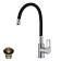 Rossinka Z35-35U-BLACK kitchen mixer, with flexible color surge, chromium color, black