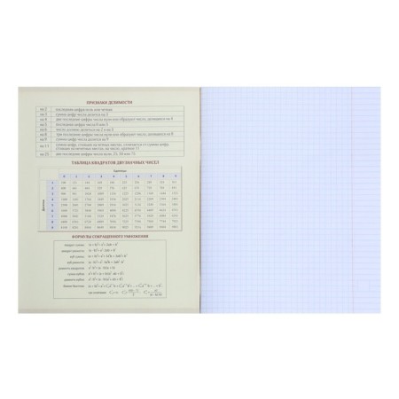 Subject Calligrata "Bright marble", 48 sheets in the cage of algebra, with reference material, cover coated cardboard, uf-lak, block offset-1