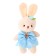 Soft toy "Bunny skirt with a bow" on a key fob, color mix