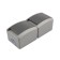 Vertical Block 2 outlet Industrial IP54 with grounding, o/y, gray kranz