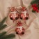 Jewelry decoration "Bear Color" (set 3 pcs) 9x5 cm, red