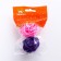 A set of 2 wicker balls from a vine without bells, 5 cm, purple/pink