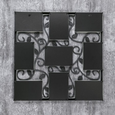 Photo frame Plastic in 9 photos 10x15 cm "Wings sheet" beige 55x55 cm-3