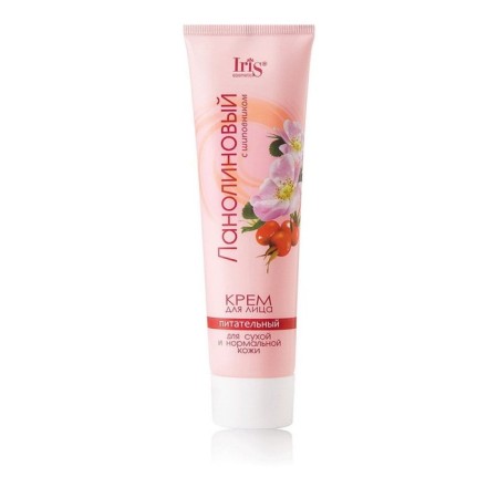 Facial cream Iris Cosmetic "Lanolin", with rosehip, nutritious, 100 ml