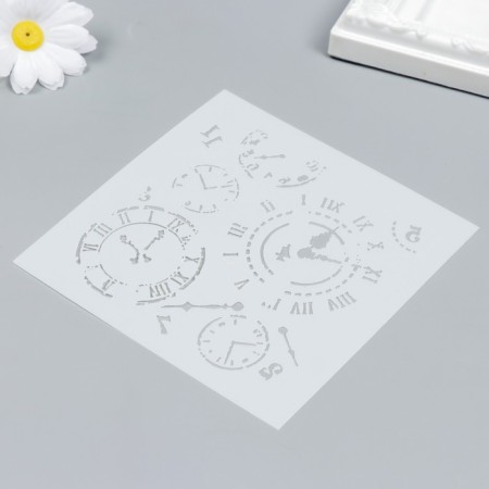 Plastic stencil "Dials" 13x13 cm-1