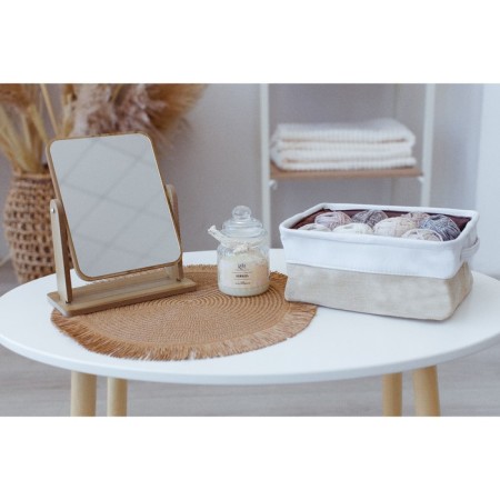Box for storing things LadoM, 25 × 20 × 11 cm, white/beige color-5