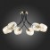 Ceiling EVOLUCE lamp. Sle205302-06. Besano. 6x40 watts, E14, 70x70x32 cm, bronze color, black