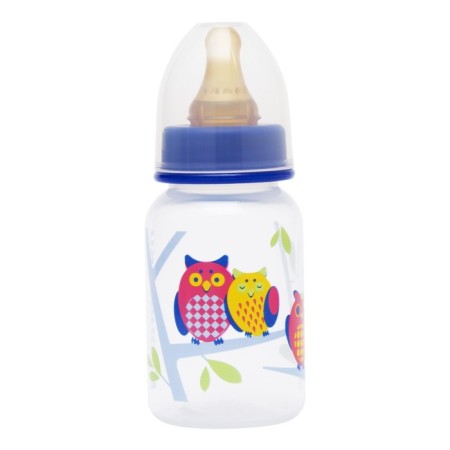 A bottle for feeding with a latex nipple, 125 ml, from 0 months., Mix color-8