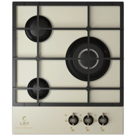 The hock surface Lex GVG 431c IV, gas, 3 burners, beige glass/bronze
