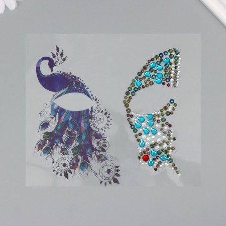 Sticker Plastic Rhubates "Wing of the butterfly and Peacock" 16x17 cm-1