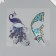 Sticker Plastic Rhubates "Wing of the butterfly and Peacock" 16x17 cm