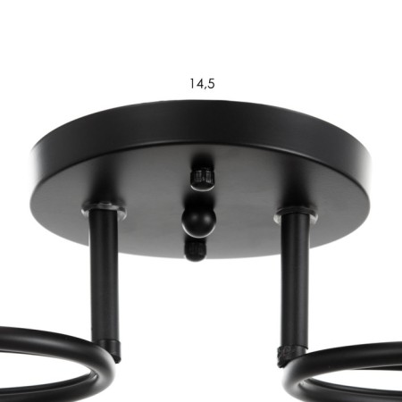 Chandelier "Edmas" 2he27 40w Black 58x15x22 cm Bayerlux-4