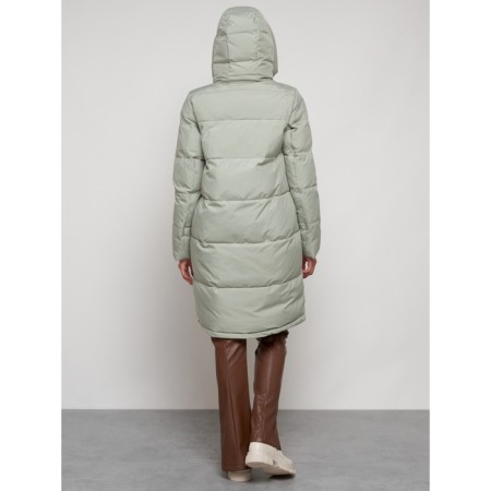 Coat insulated winter female, size 44, color light green-7