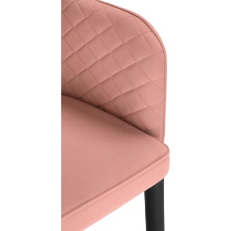 Metal frame Vener Metal/velor, black/pink 56x77x85 cm-6