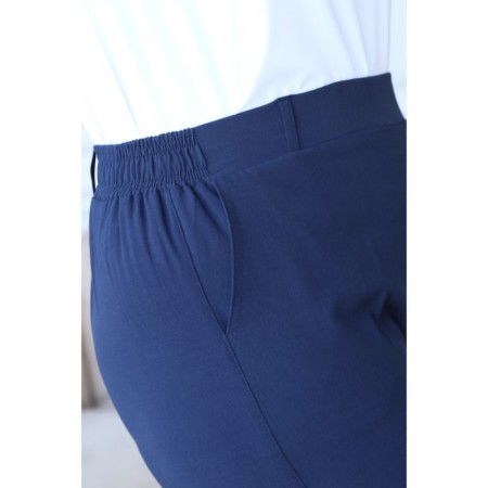 Female trousers, size 48, blue color-7