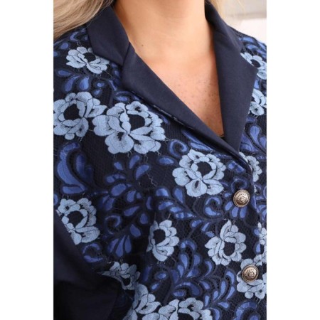 Female jacket, size 52, blue color-15