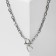 The necklace "chain" is heart, the color is silver, 45 cm