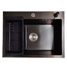 Мойка кухонная Gerda GS 6045 G, 600х450 h=200 мм, цвет графит