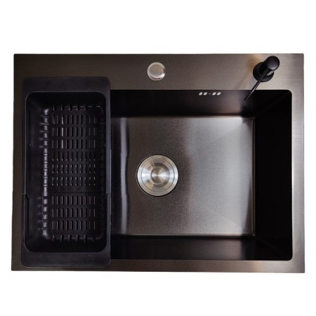 Kitchen sink Gerda GS 6045 G, 600x450 h = 200 mm, color graphite