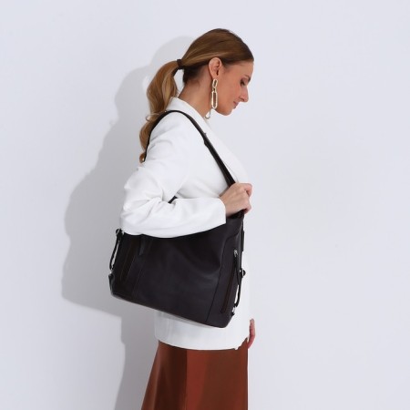 Love bag with lightning, brown color-5