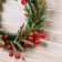 New Year's Wreath D-18 cm "elite" berries of the branches, red-gold