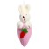 Soft toy "Hare with carrots", on the suspension, the color of mix