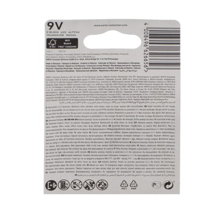 Battery Alkalin Varta Energy, 6LR61-1BL, 9V, Crohn, Blister, 1 pc.-3