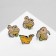 Set of icons (4 pcs.) "Banana", non -ferrous in ferrous metal