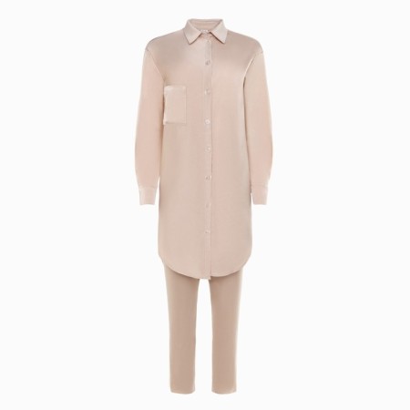 Kit (shirt, trousers) female minku: Light touch beige color, rr 46-5