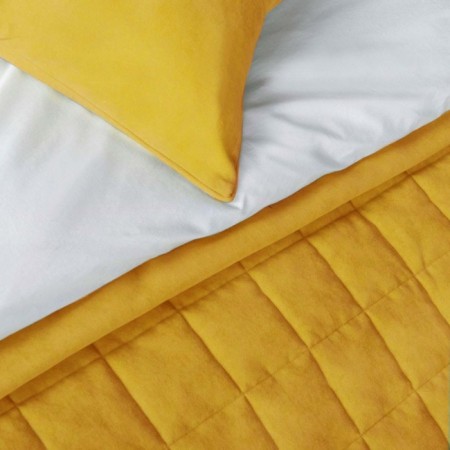 Bedspread with pillowcases "software", size 160x220 cm, yellow color-3