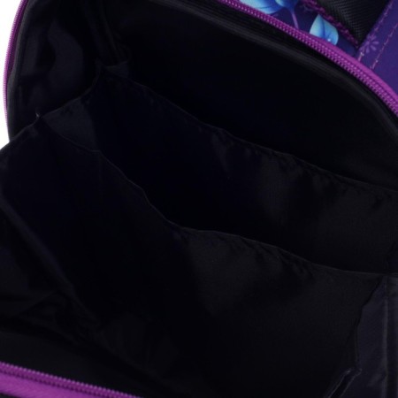 School backpack 38 x 30 x 16 cm, ergonomic back, Stavia "Tilda", blue/lilac/gray-3