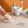 A set of accessories for the bathroom "Aphrodite", 4 items (meter 380 ml, soap dish, 2 glasses), white color
