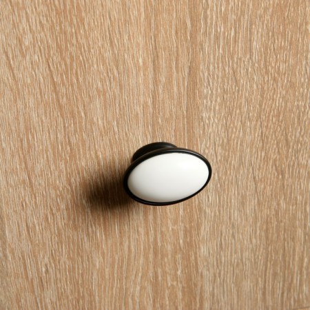 Handle button tundra RK023BL Light, black with a white insert-3