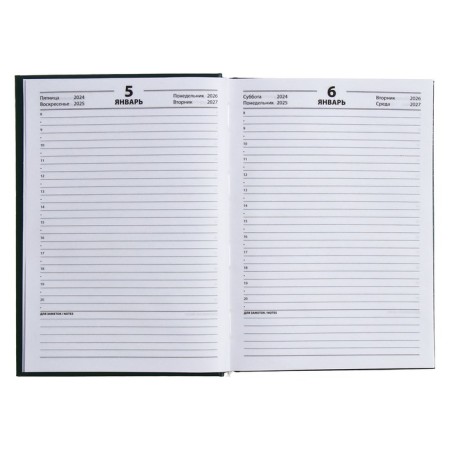 The diary is half -dantered for 4 years A5, 192 sheets, the cover of the boumvinyl, green-9