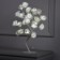 LED bush "White roses" 45 cm, 24 LED, constant glow, 220 V, glow of white