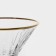 Set of glass glasses Elysia, 220 ml, 4 pcs, golden border
