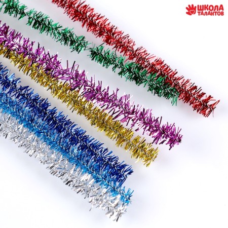 Wire with pile for crafts and decoration, set of 30 pcs., Mix color with brilliance-1