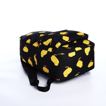 A backpack with a zipper, black color-2