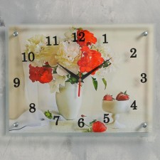 Carty clock is wall, series: flowers, 