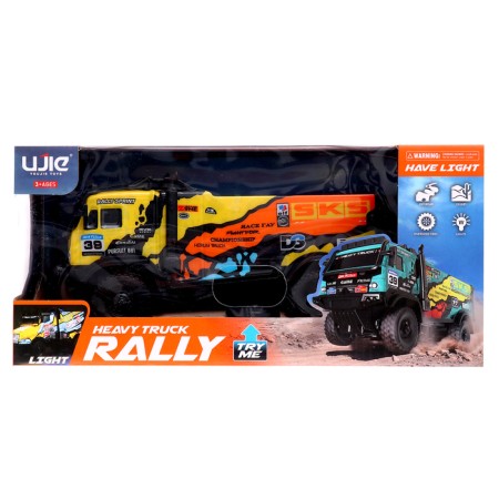 Radio -controlled "rally" truck, light works from batteries-11