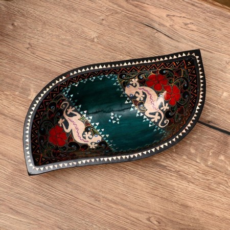 Style Glomok dish wood 33x17x7 cm-2