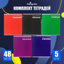 A set of notebooks of 5 pieces, 48 ​​sheets in the Calligrata cage 