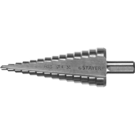 Stayer 2960-4-30-14, 4-30 mm, 100 mm, 14 steps, trihedral shank 48168