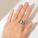 Ring "Sun" above the hand, color silver, 16 size