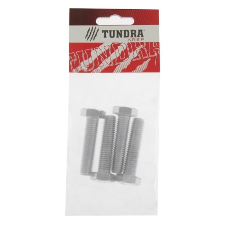 Bolt "Tundra Krep", with a hexagonal head, galvanized, Din933, M12x50 mm, 4 pcs-4