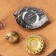 Kurilnitsa for incense powder and cones "Liszt", golden, 6.2x13 cm