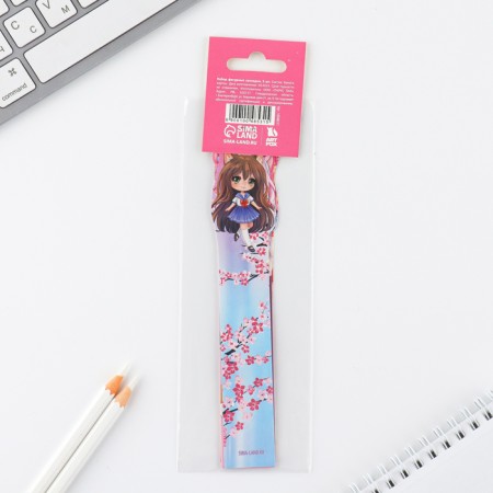 A set of cardboard figured bookmarks, 5 pcs "Anime"-5
