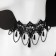Choker "mistress" fragments and chains, black color, 30cm