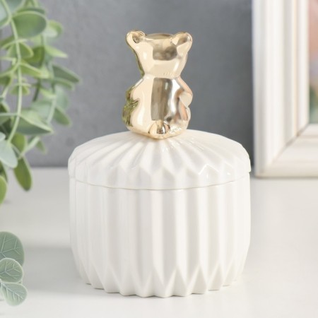 Coramics Coramics "Golden Bear" White relief 11.5x8.2x8.2 cm-2