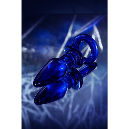 Anal sleeve Sexus Glass, Glass, Blue, 14 cm, D = 3.5 cm-4